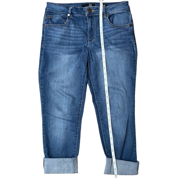1822 Denim‎ Cropped Blue Boyfriend Jeans Rolled Hem Coastal Vacation Summer - Picture 6 of 8